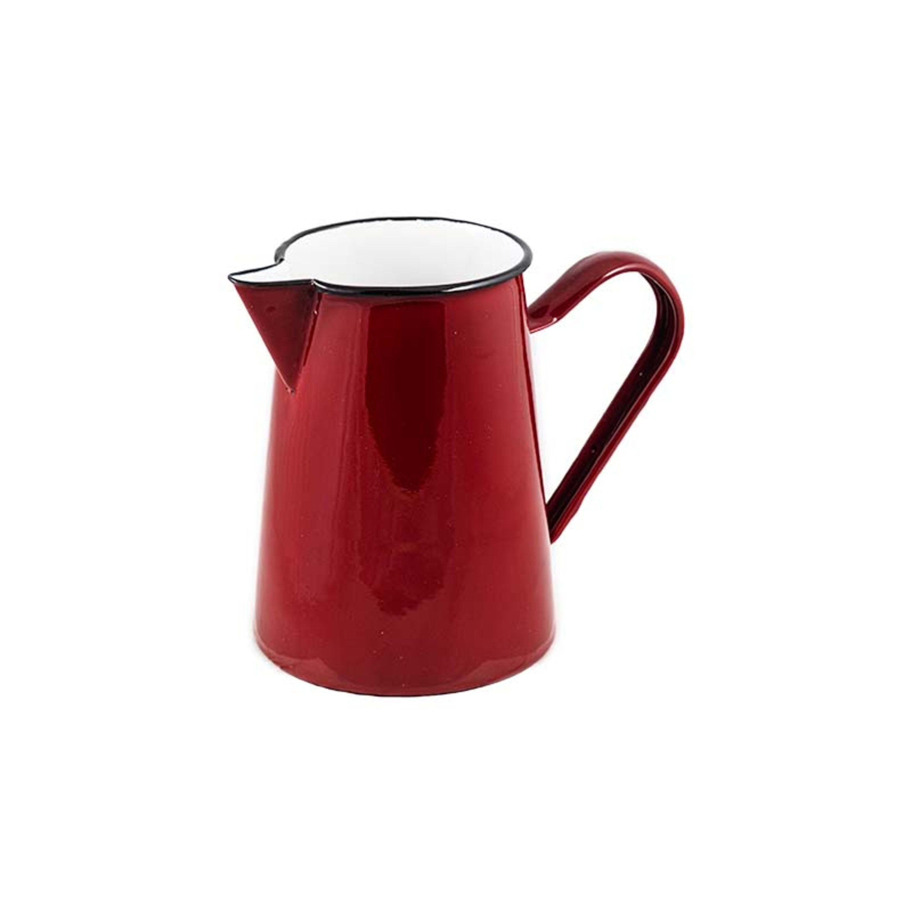 Urban Style Enamelware Premium Pitcher Seamless Base 1.5L - Red