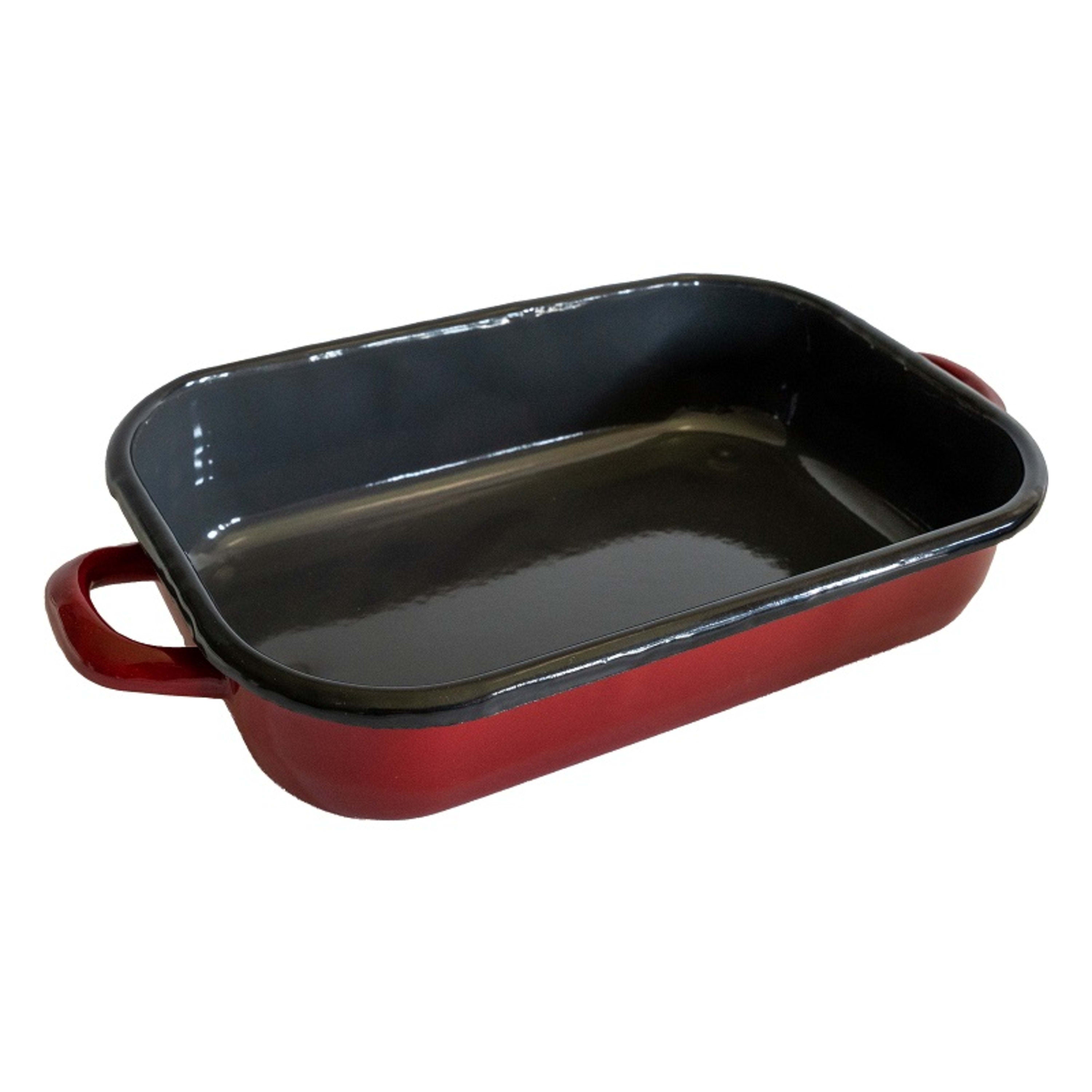 Urban Style Enamelware Induction Baking Dish 26x16.5x6cm 2.2L - Red