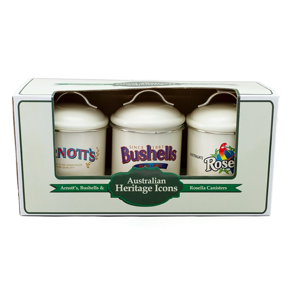 Arnott’s, Bushells & Rosella Canisters Set of 3 - Cream