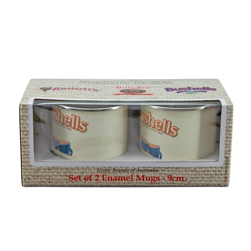 Bushells Tea Enamel Mug Set of 2 450ml - Cream