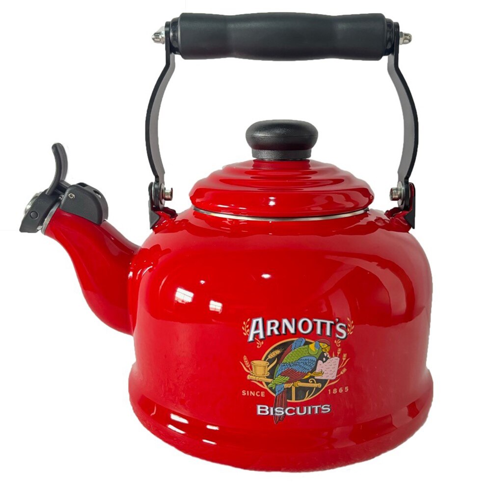Arnott’s Enamel Whistling Kettle 2.1L - Red