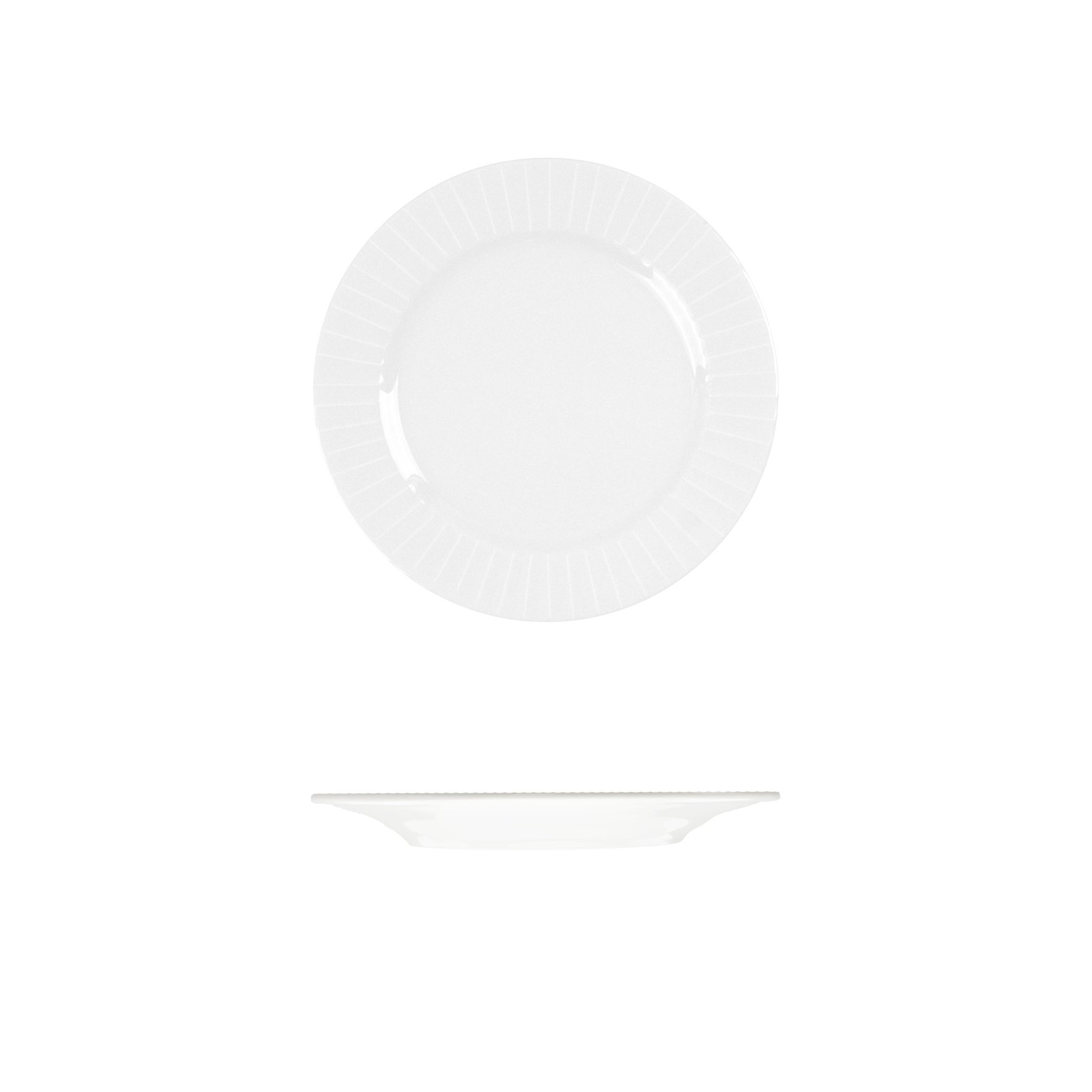 RAK Metropolis Round Plate - Wide Rim (170mm - White)