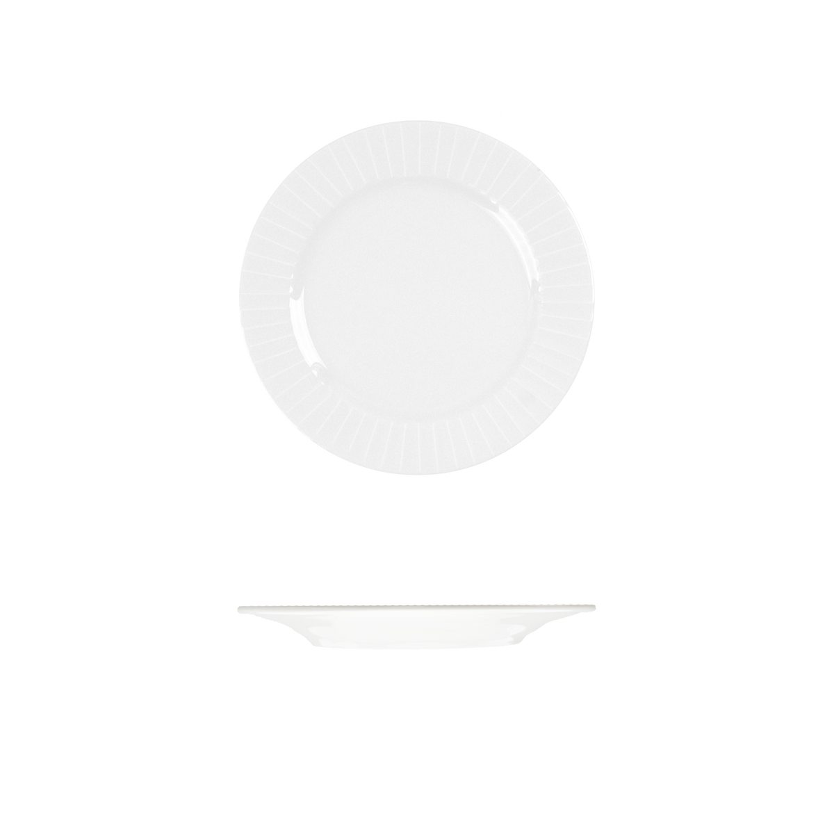 RAK Metropolis Round Plate - Wide Rim (170mm - White)