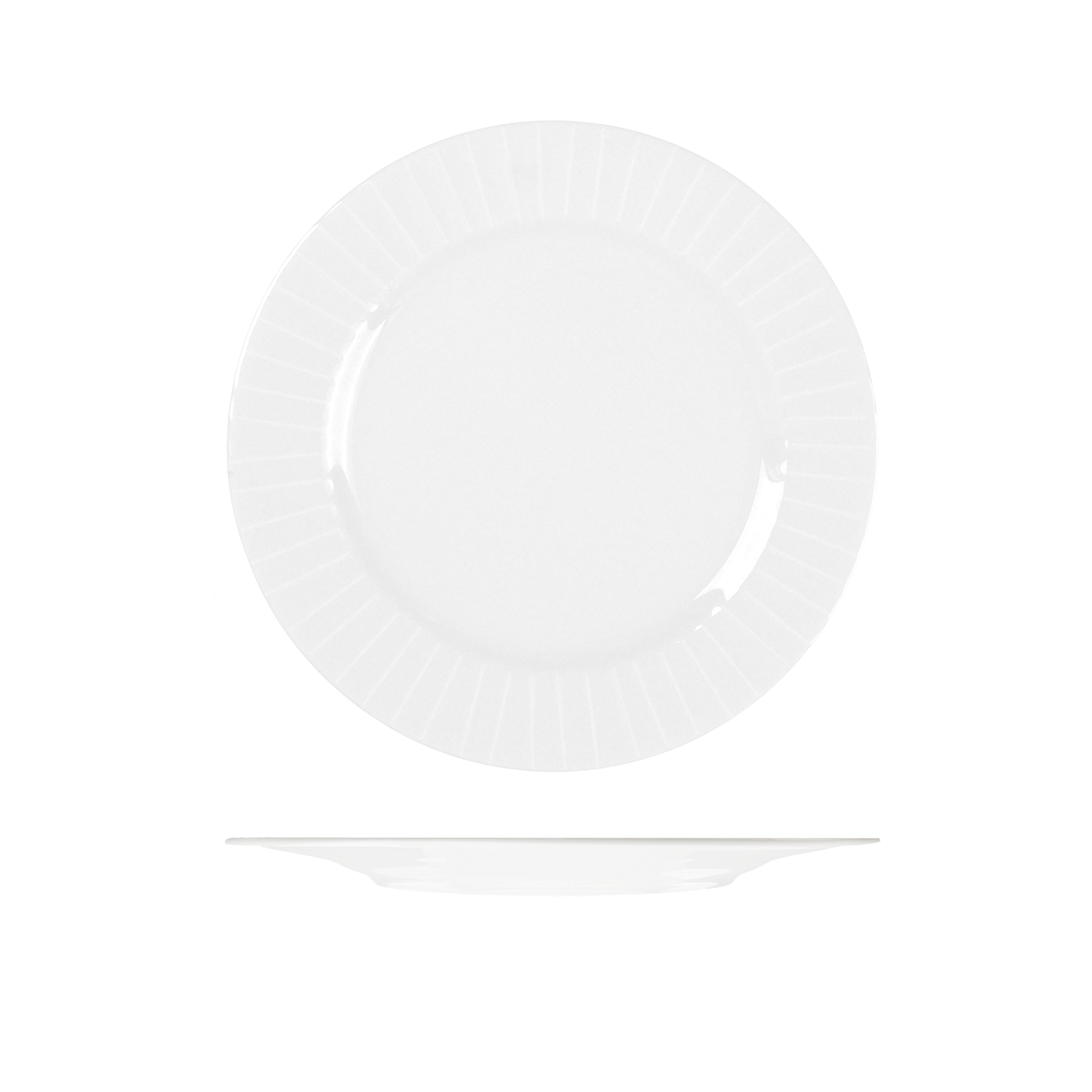 RAK Metropolis Round Plate - Wide Rim (270mm - White)