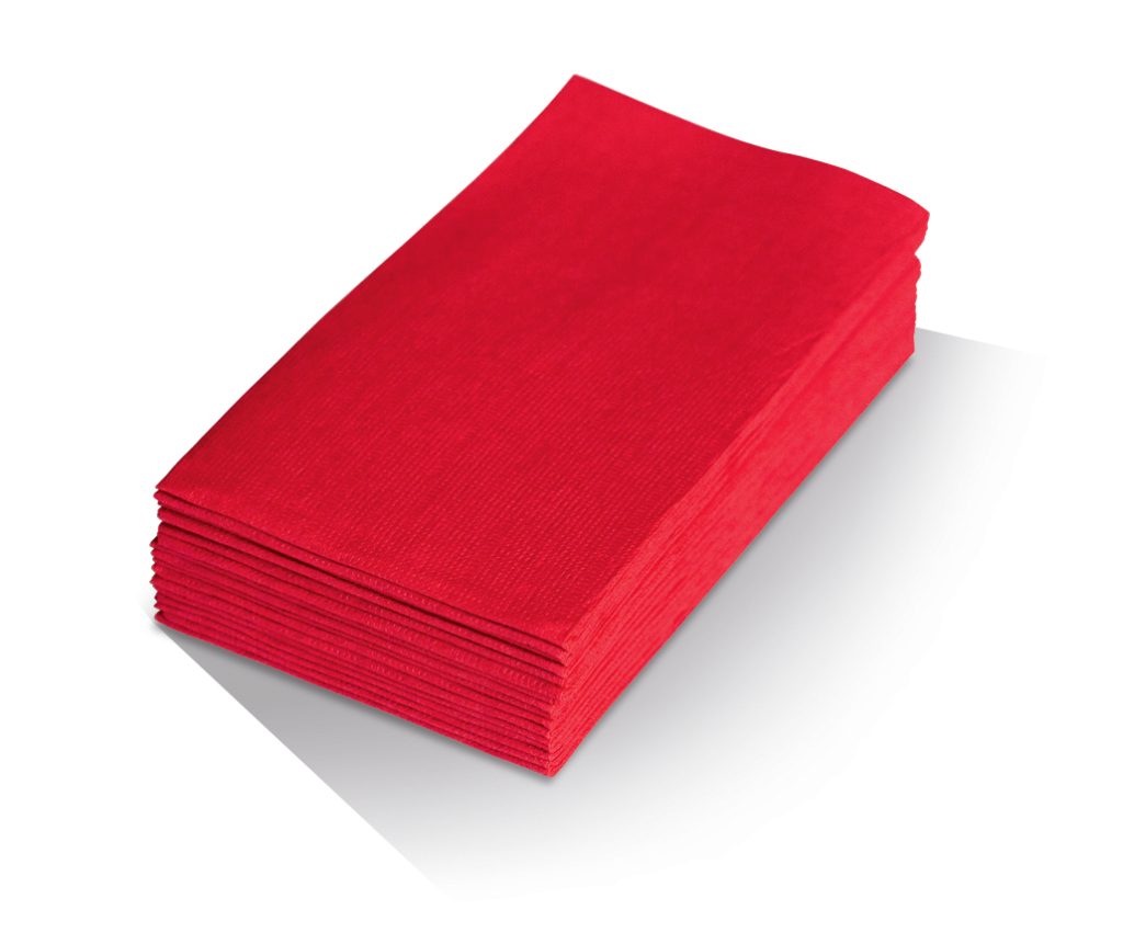 ecoware Red Quilted 2 Ply Dinner Napkin 1/8 GT Fold (Carton of 1000)