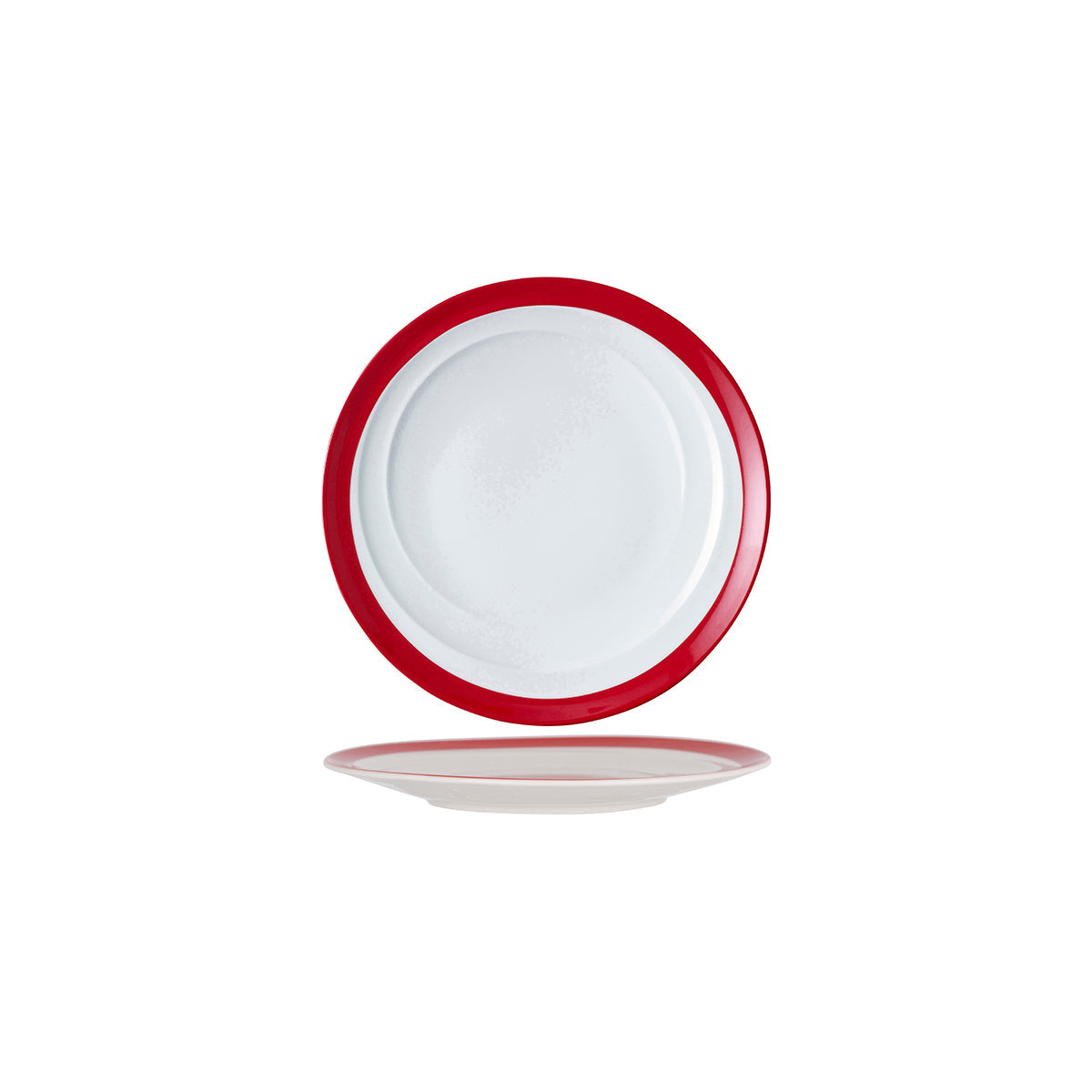 Royal Porcelain Maxadura Resonate Round Plate Coupe 230mm Red Inner Band
