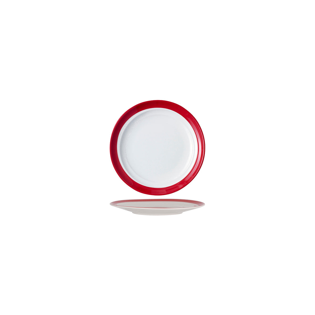 Royal Porcelain Maxadura Resonate Round Plate Coupe 165mm Red Inner Band