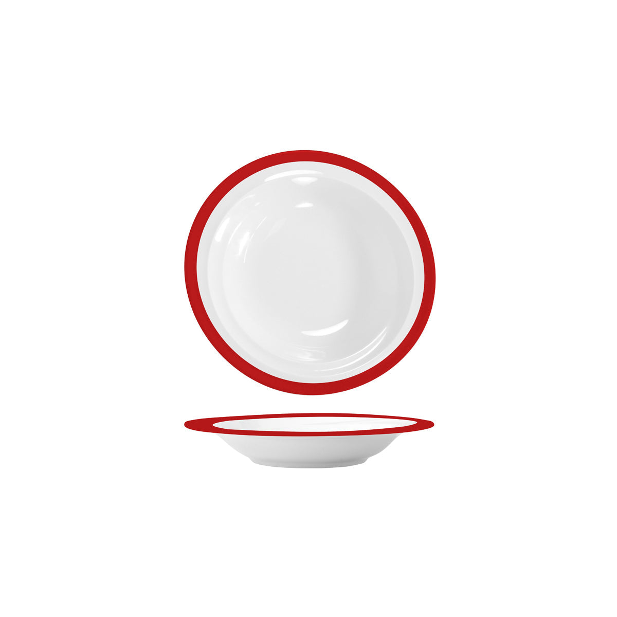 Royal Porcelain Maxadura Resonate Round Bowl 235mm (450ml) (M9511) Red Inner Band