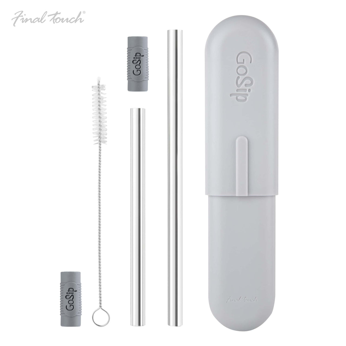 Go Sip Stainless Steel Multi-Use Straws Carded