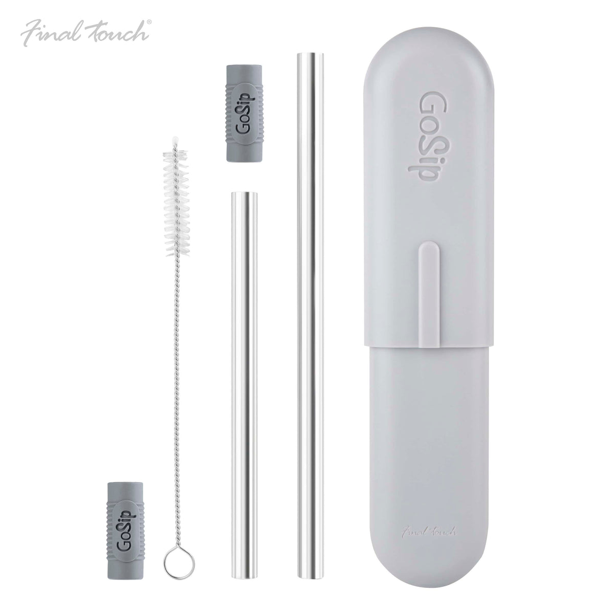 Go Sip Stainless Steel Multi-Use Straws Carded