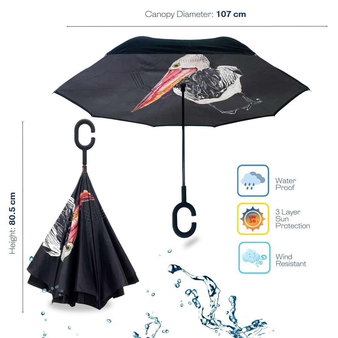 IOco Reverse Umbrella UPF50+ - Australian Pelican
