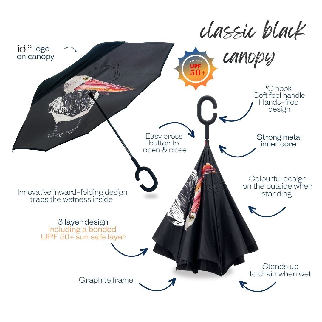 IOco Reverse Umbrella UPF50+ - Australian Pelican