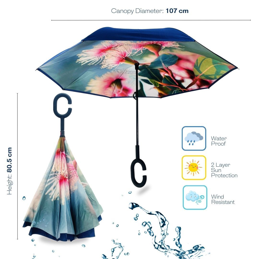 IOco Reverse Umbrella - Australian Gumnut Flower