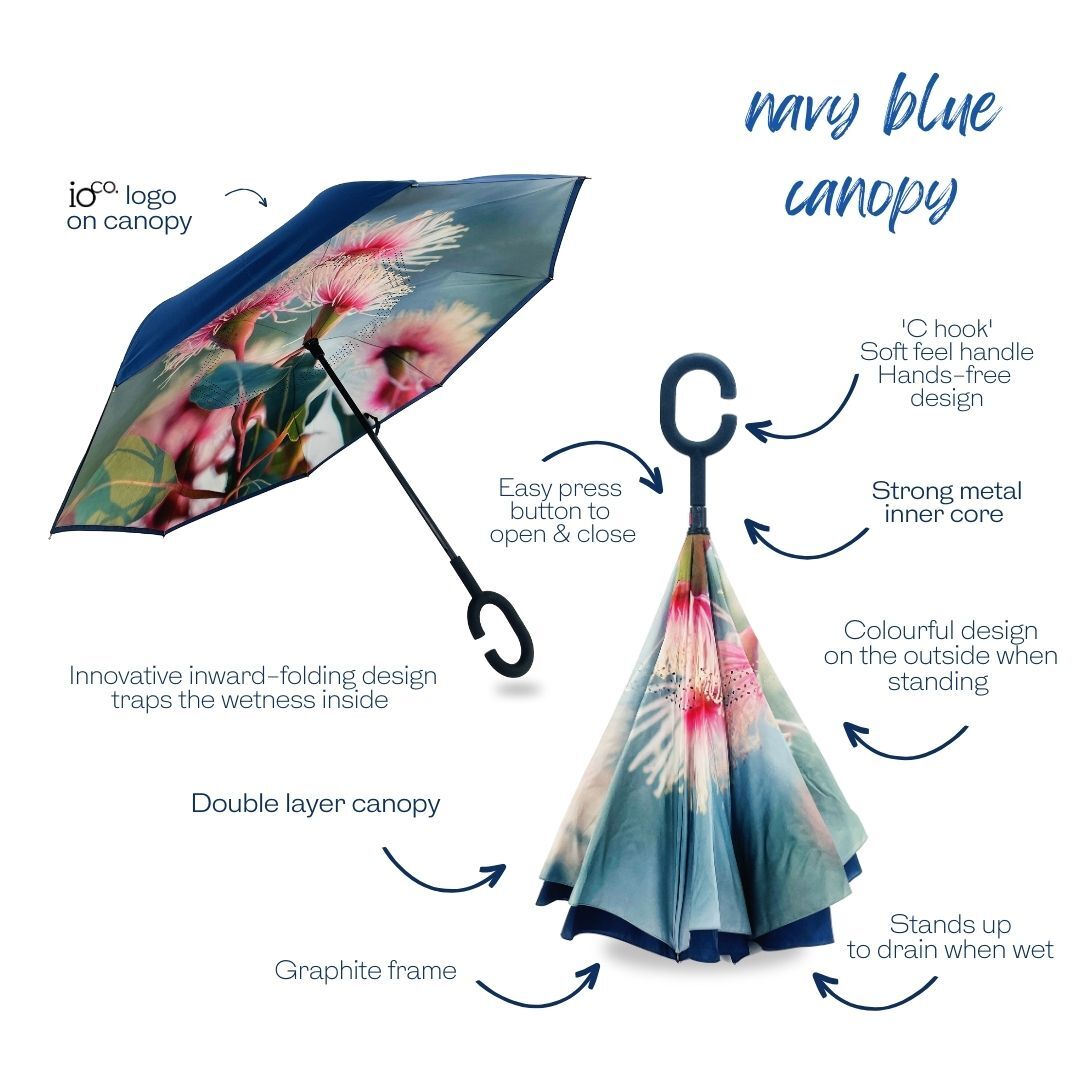 IOco Reverse Umbrella - Australian Gumnut Flower