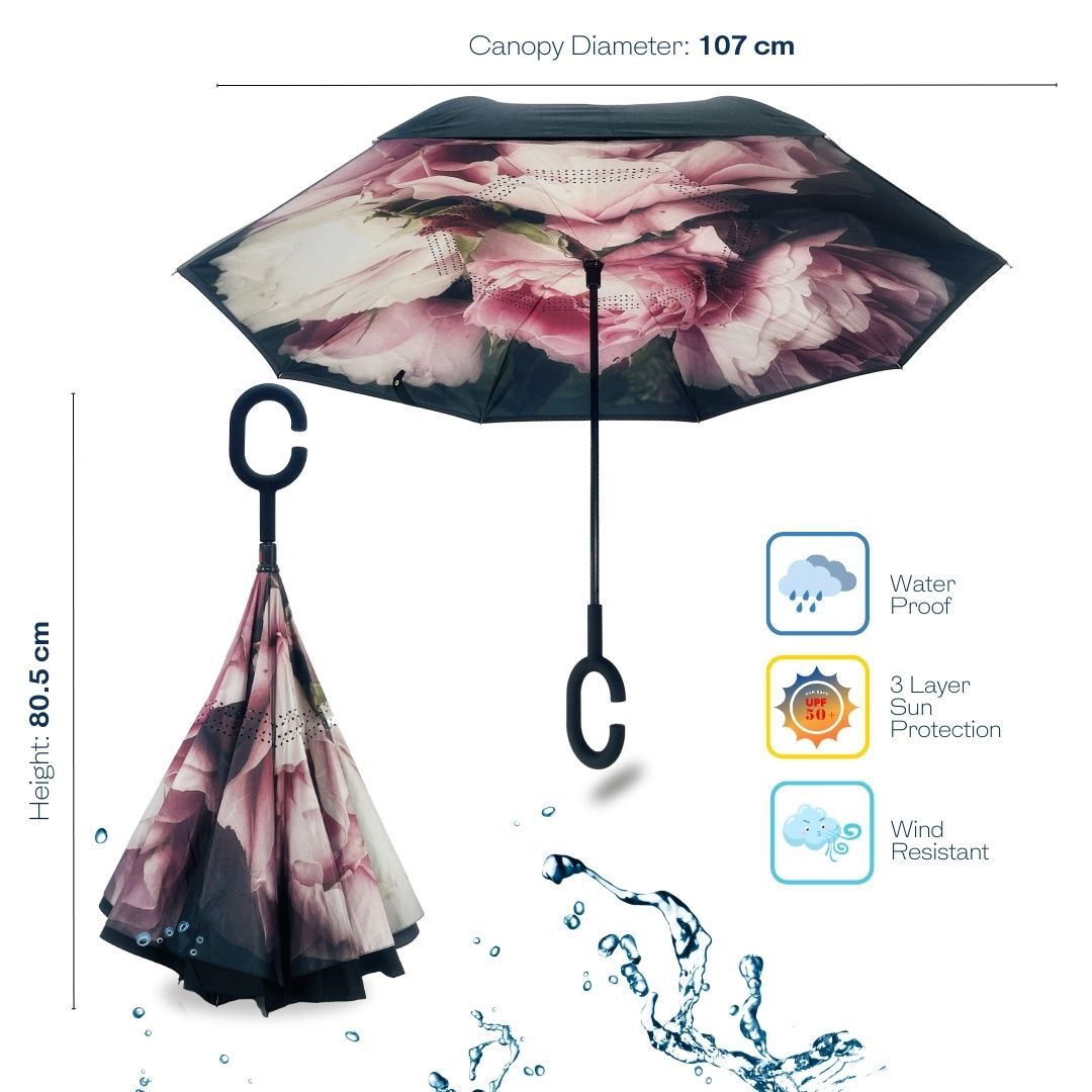 IOco Reverse Umbrella UPF50+ - Vintage Roses
