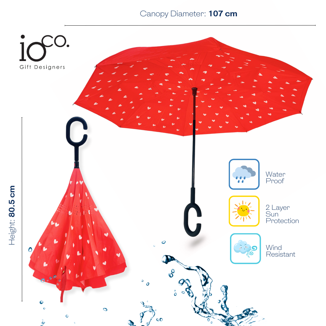 IOco Reverse Umbrella - Lots of Love