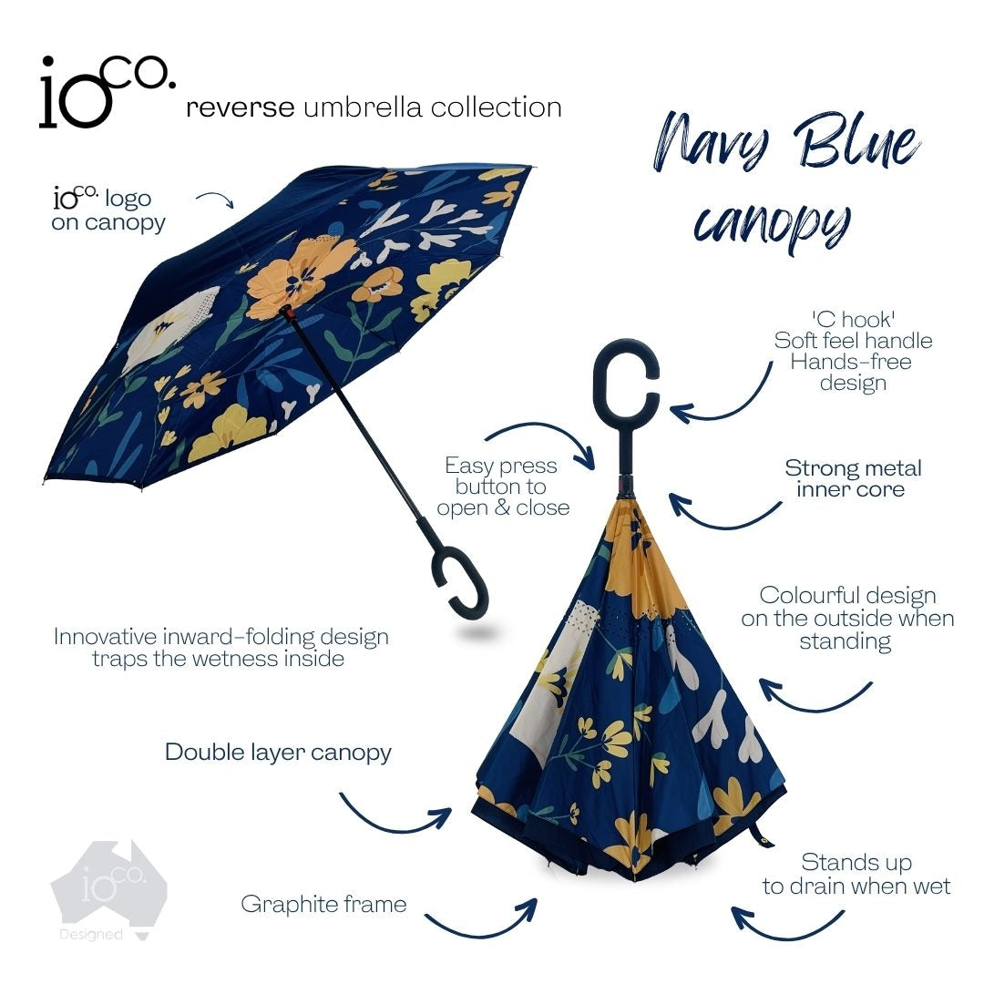 IOco Reverse Umbrella - Retro Botanica