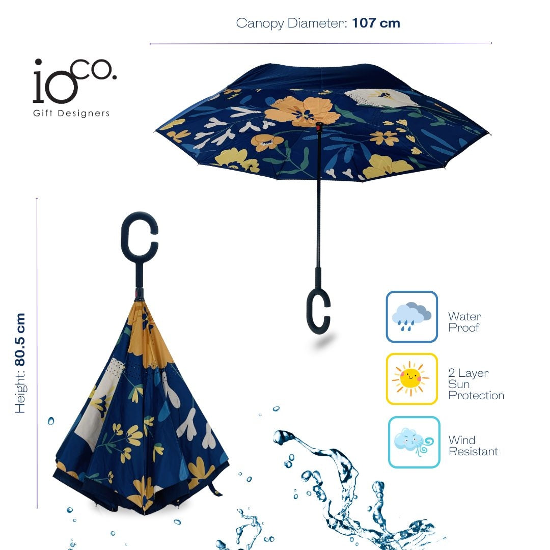 IOco Reverse Umbrella - Retro Botanica