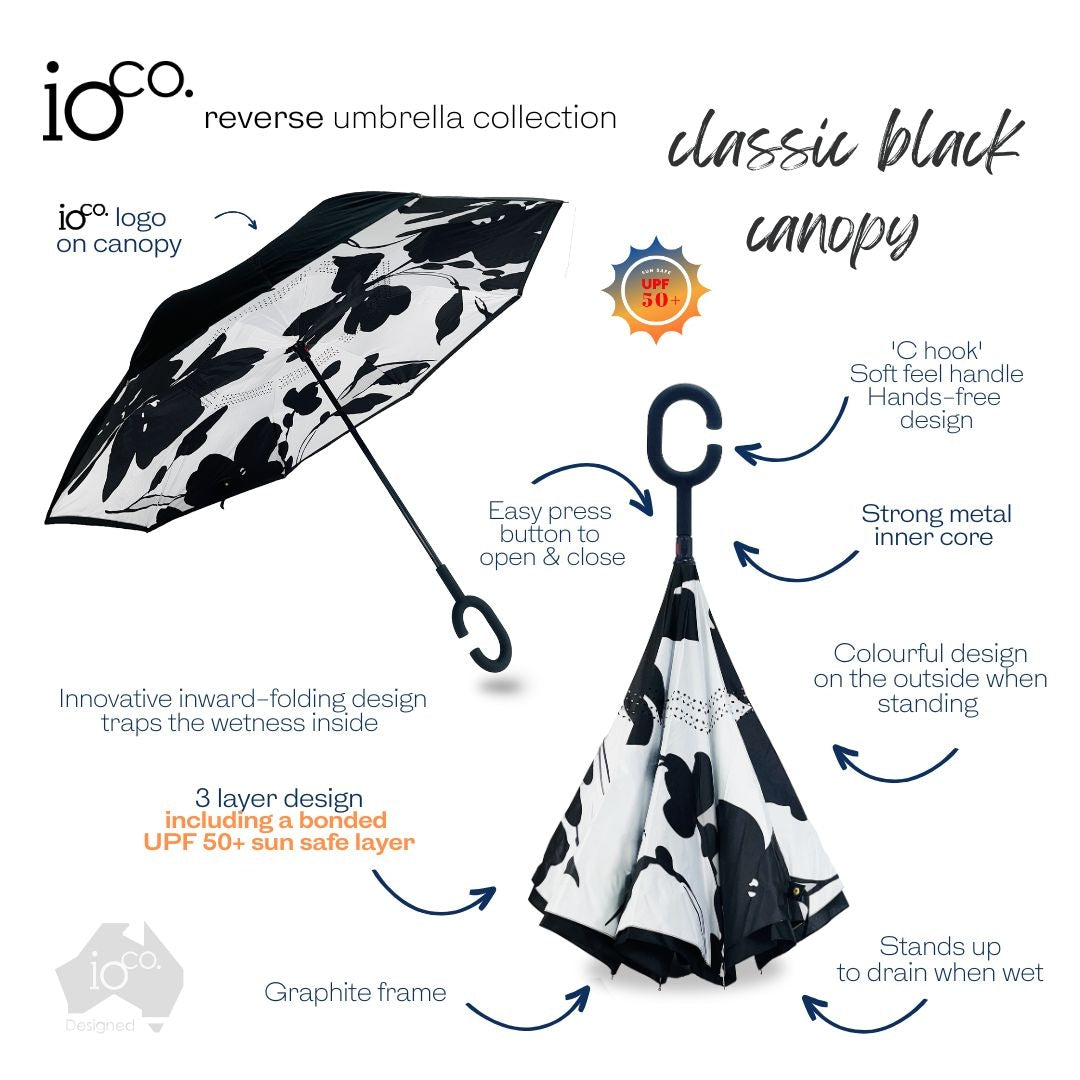IOco Reverse Umbrella UPF50+ - Velvet Botanica
