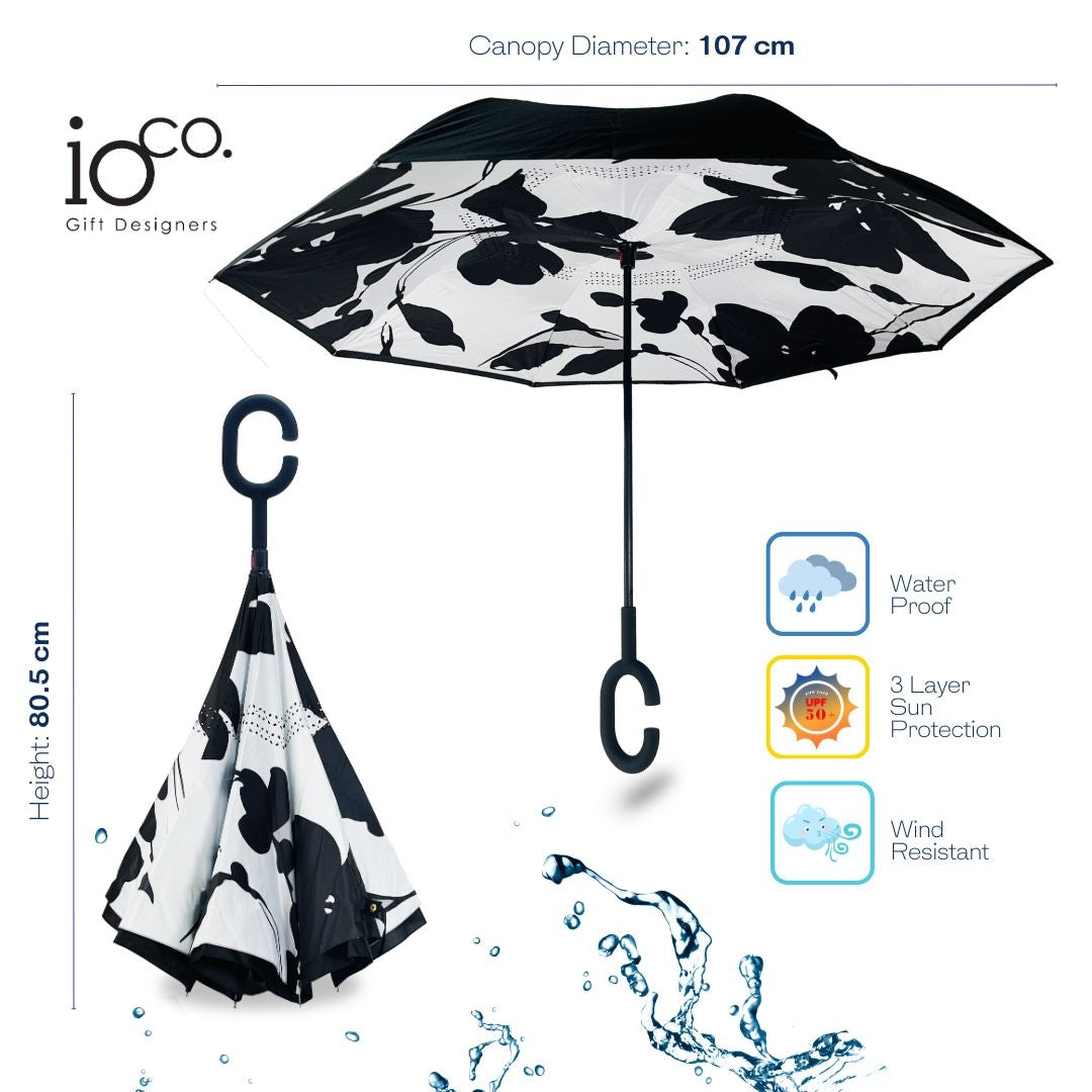 IOco Reverse Umbrella UPF50+ - Velvet Botanica