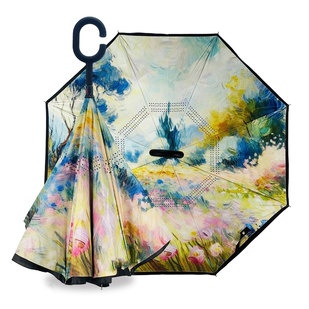 IOco Reverse Umbrella UPF50+ - Impressionist Garden