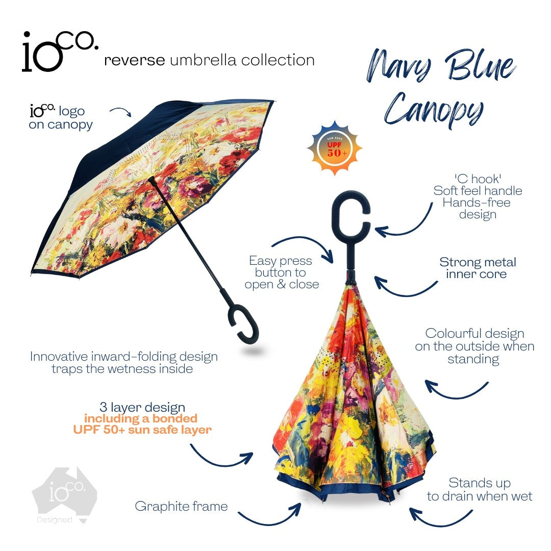 IOco Reverse Umbrella UPF50+ - Festival of Flowers