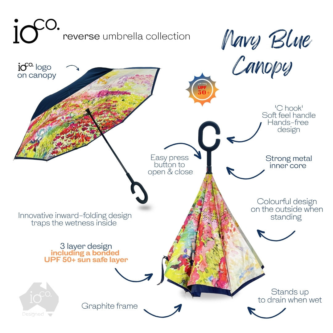 IOco Reverse Umbrella UPF50+ - Spring Carnival