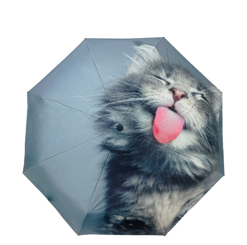 IOco Compact Umbrella UPF50+ - Sassy Cat