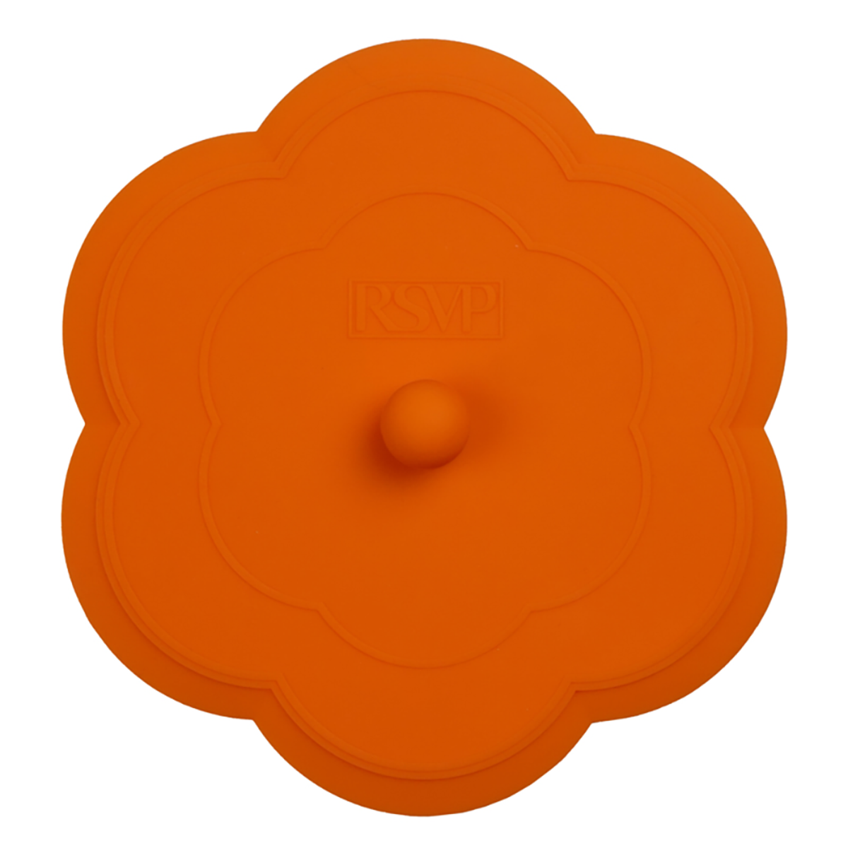 RSVP Silicone Flower Sink Stopper 14.5cm - Orange