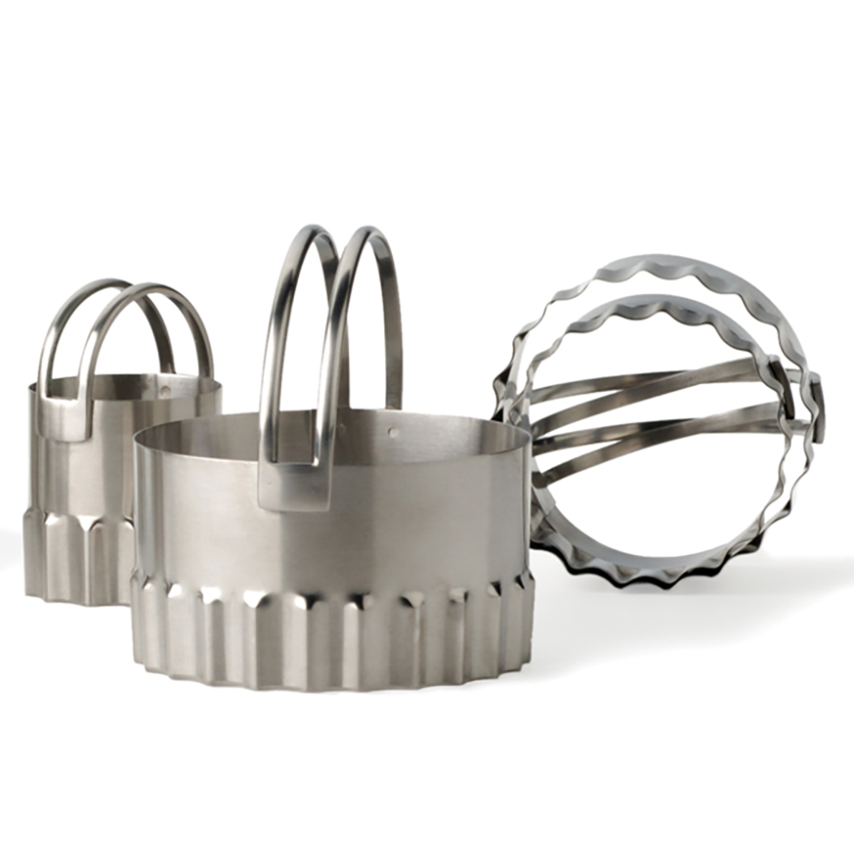 RSVP Endurance Round Rippled Biscuit Cutters Set 4