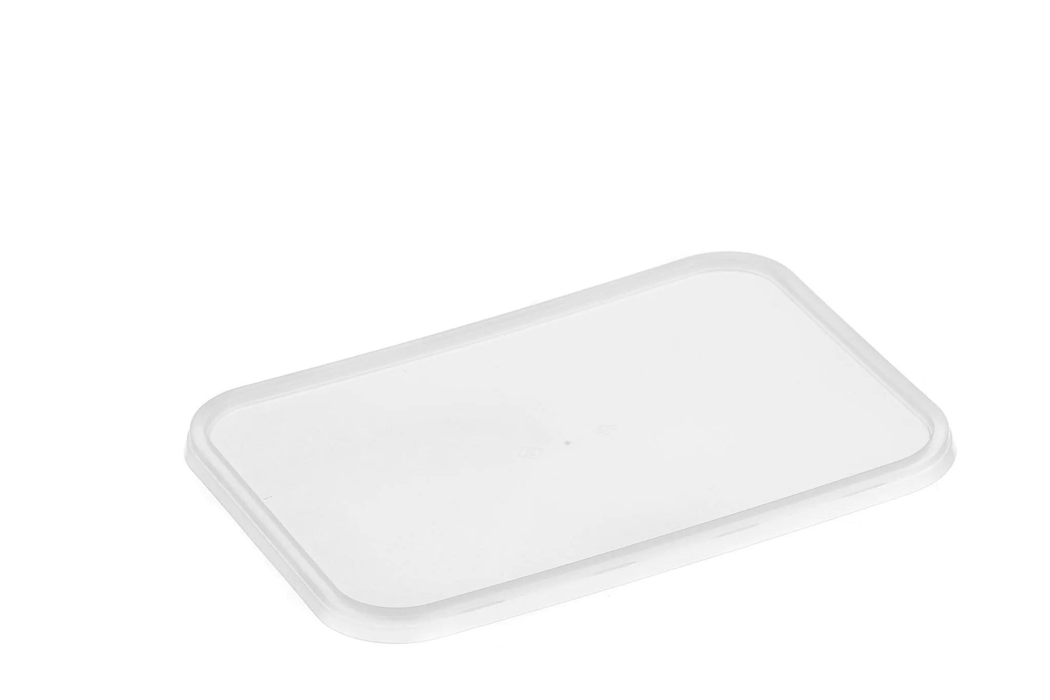Genfac Ribbed Rectangular Container Lid Suit 500ml - 1500ml (Sleeve of 50)
