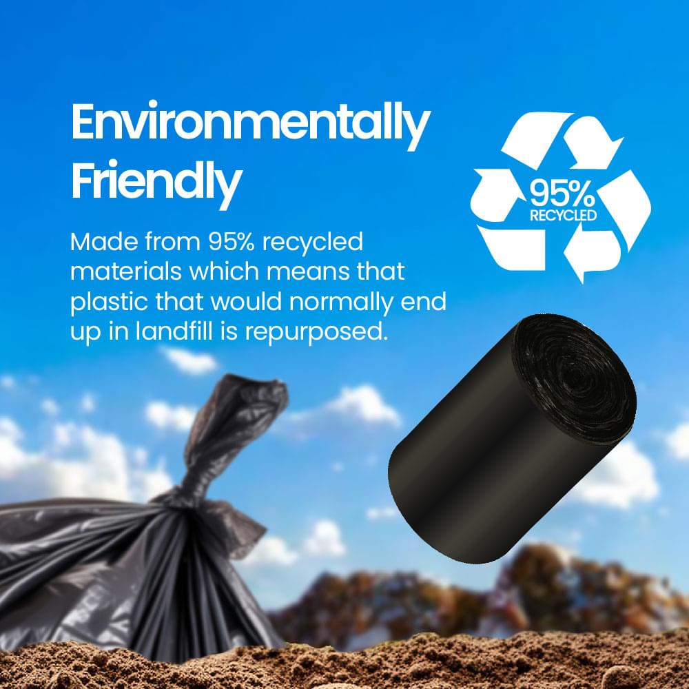 Eco Basics Recycled Garbage Bags, Small, 12L, 45 Bags