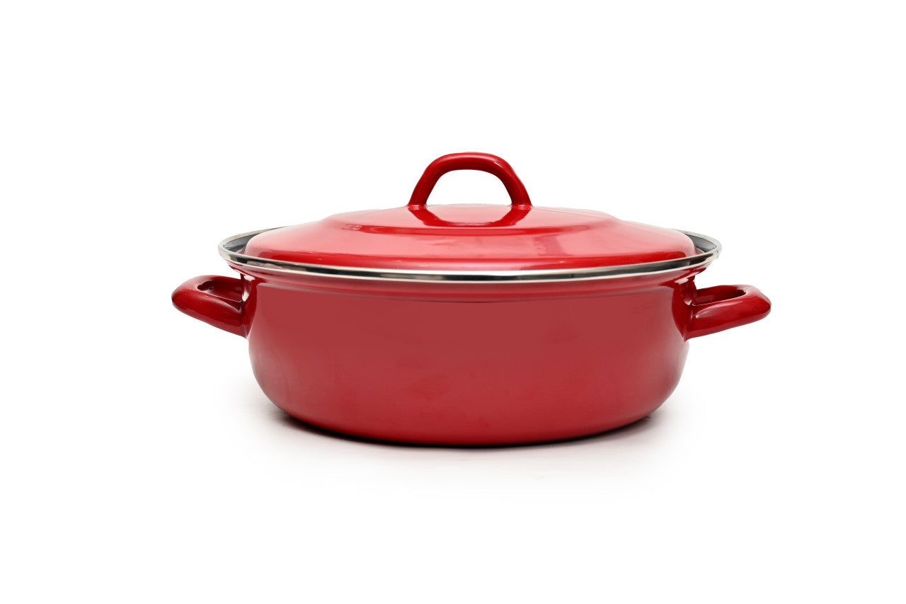 Classica 26cm Heavy Gauge Casserole With Lid - Red