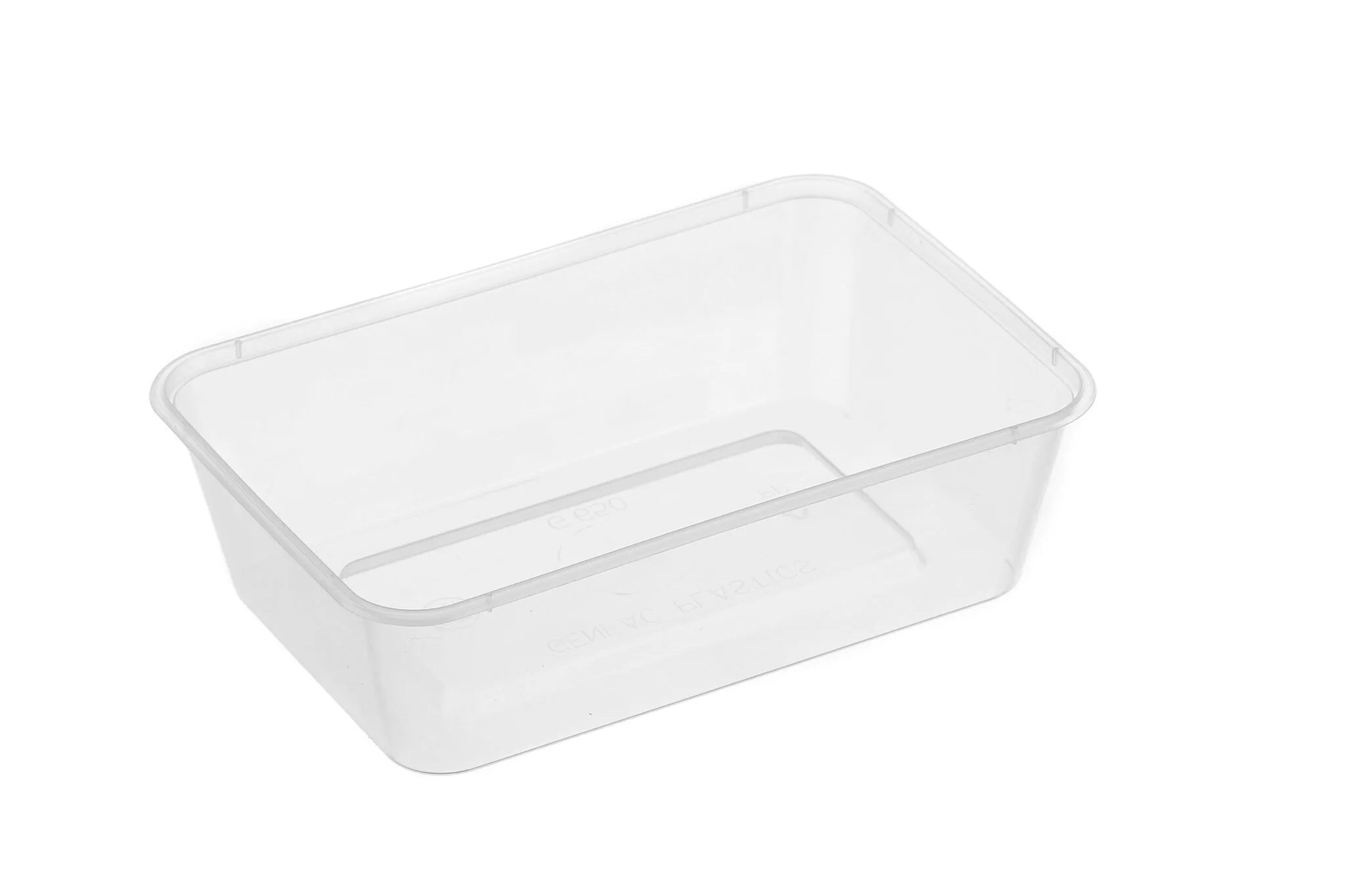 Genfac 650ml Rectangular Container Natural (Sleeve of 50)