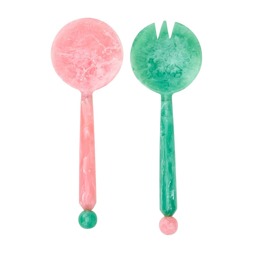 Annabel Trends Resin Salad Servers Blue & White
