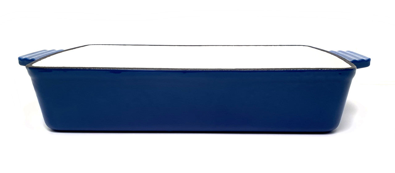 Classica Rectangle Enamelled Cast Iron Roasting Pan - Blue