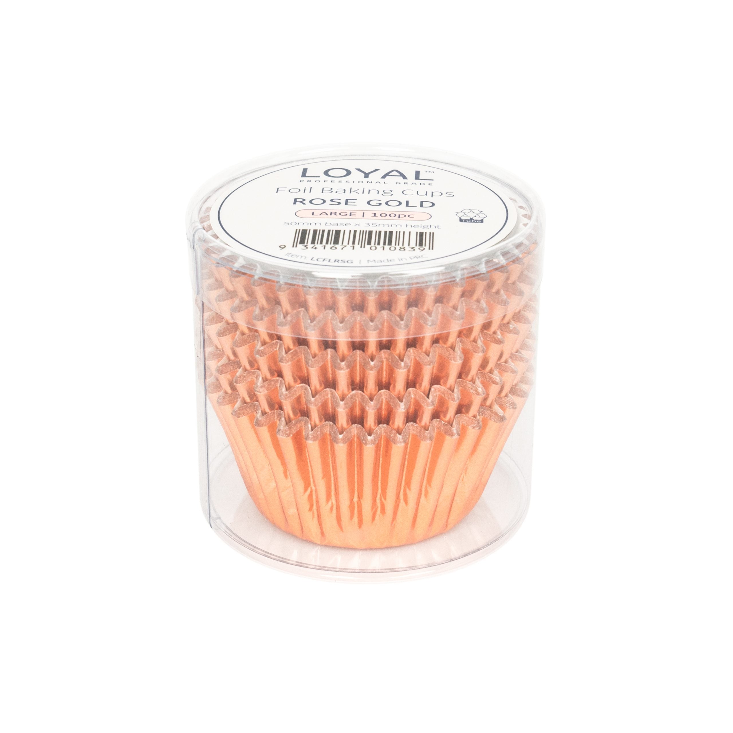 LOYAL Foil Baking Cups Rose Gold (100pc) - Large