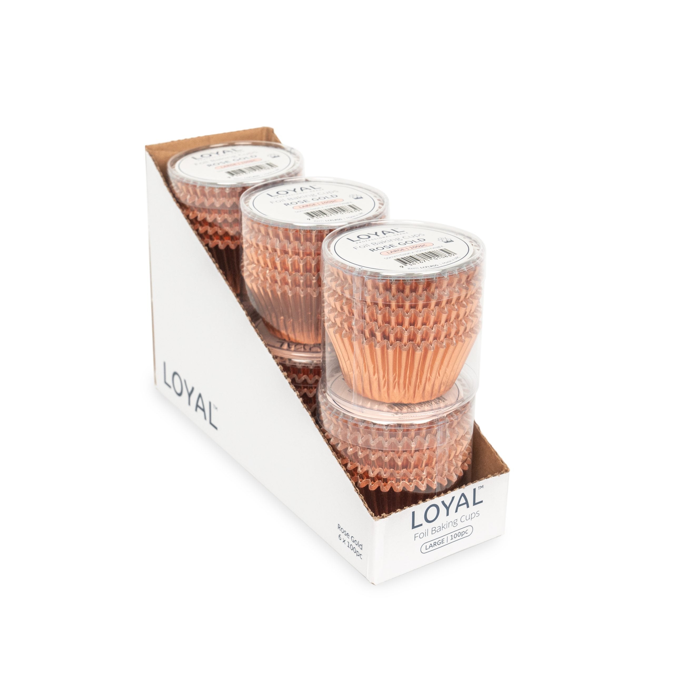 LOYAL Foil Baking Cups Rose Gold (100pc) - Medium