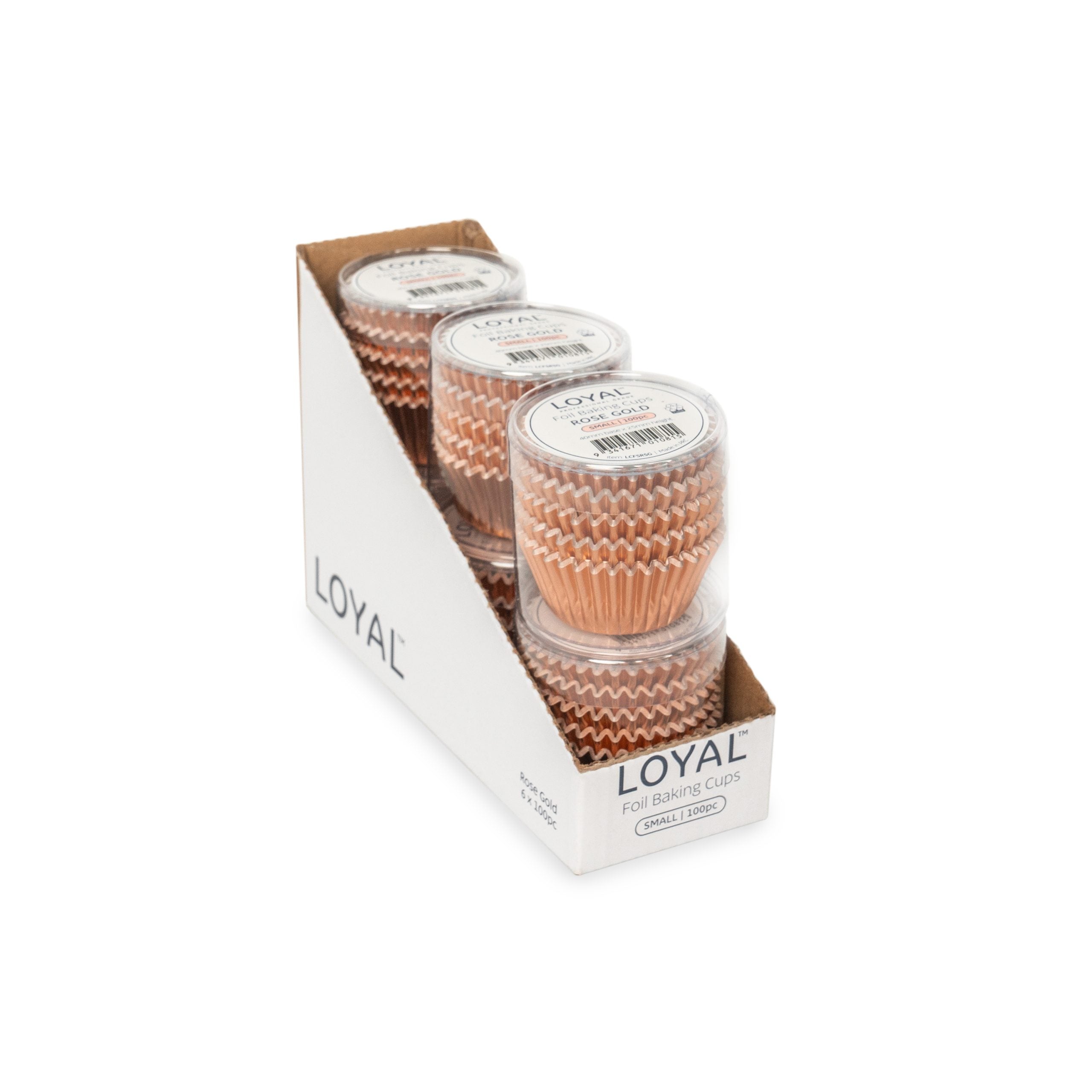 LOYAL Foil Baking Cups Rose Gold (100pc) - Medium