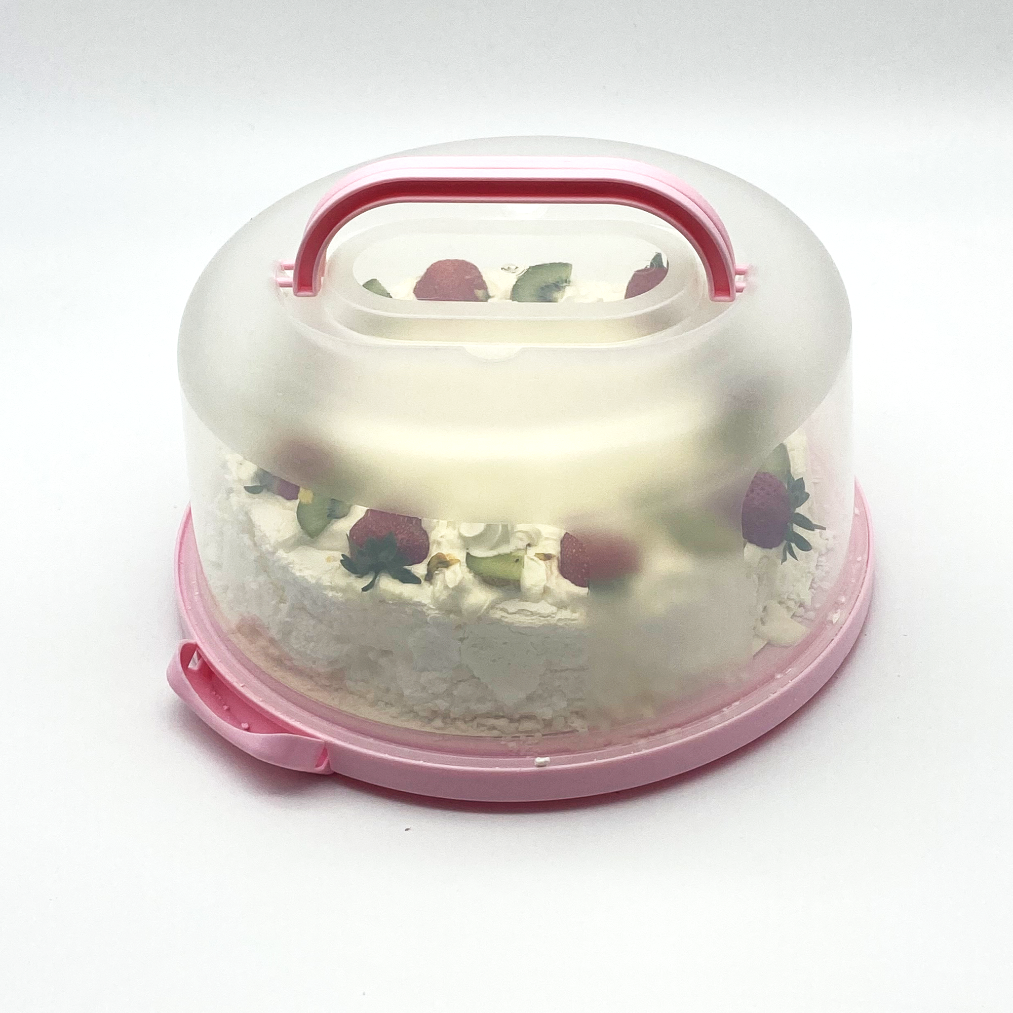 SHARP Living Cake Box Round Double Muffin, Pastel Pink