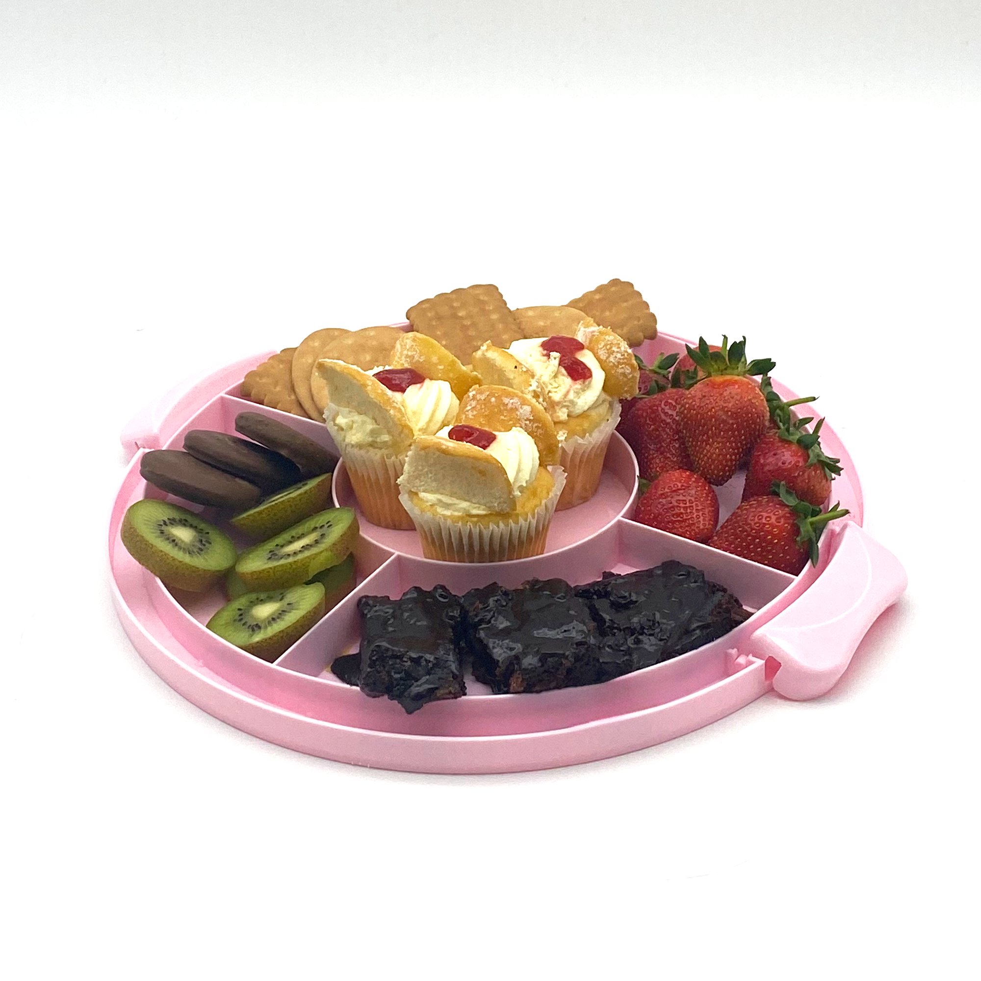 SHARP Living Cake Box Round Double Muffin, Pastel Pink