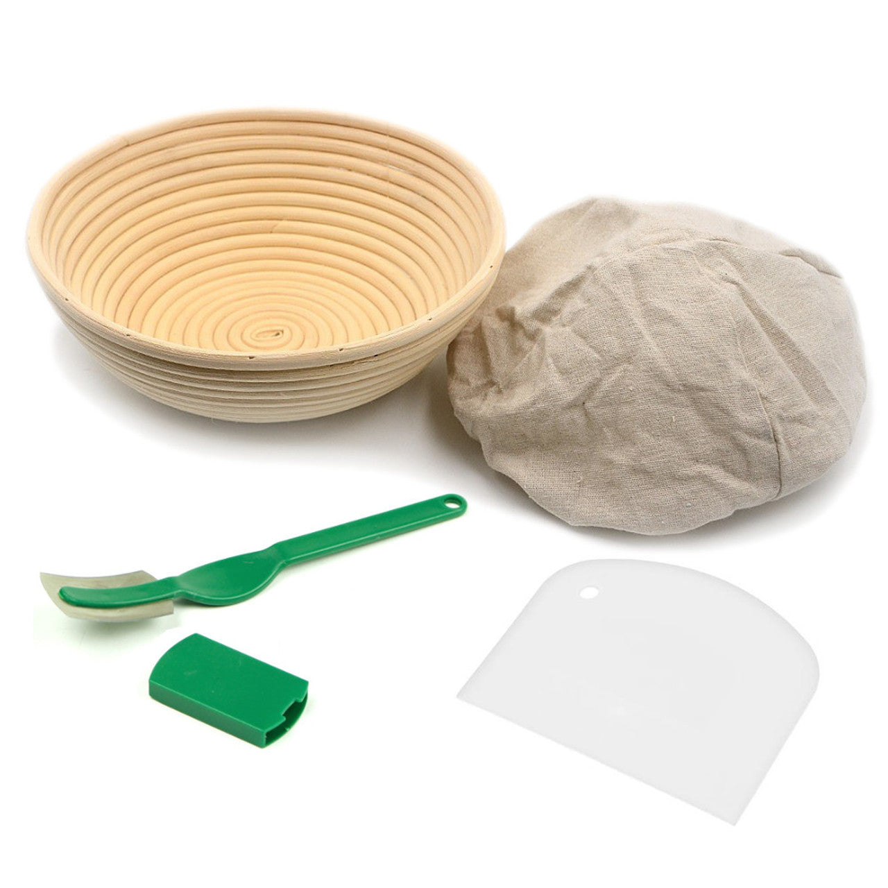 Brunswick Bakers Artisan Round 23cm Bread Banneton Set