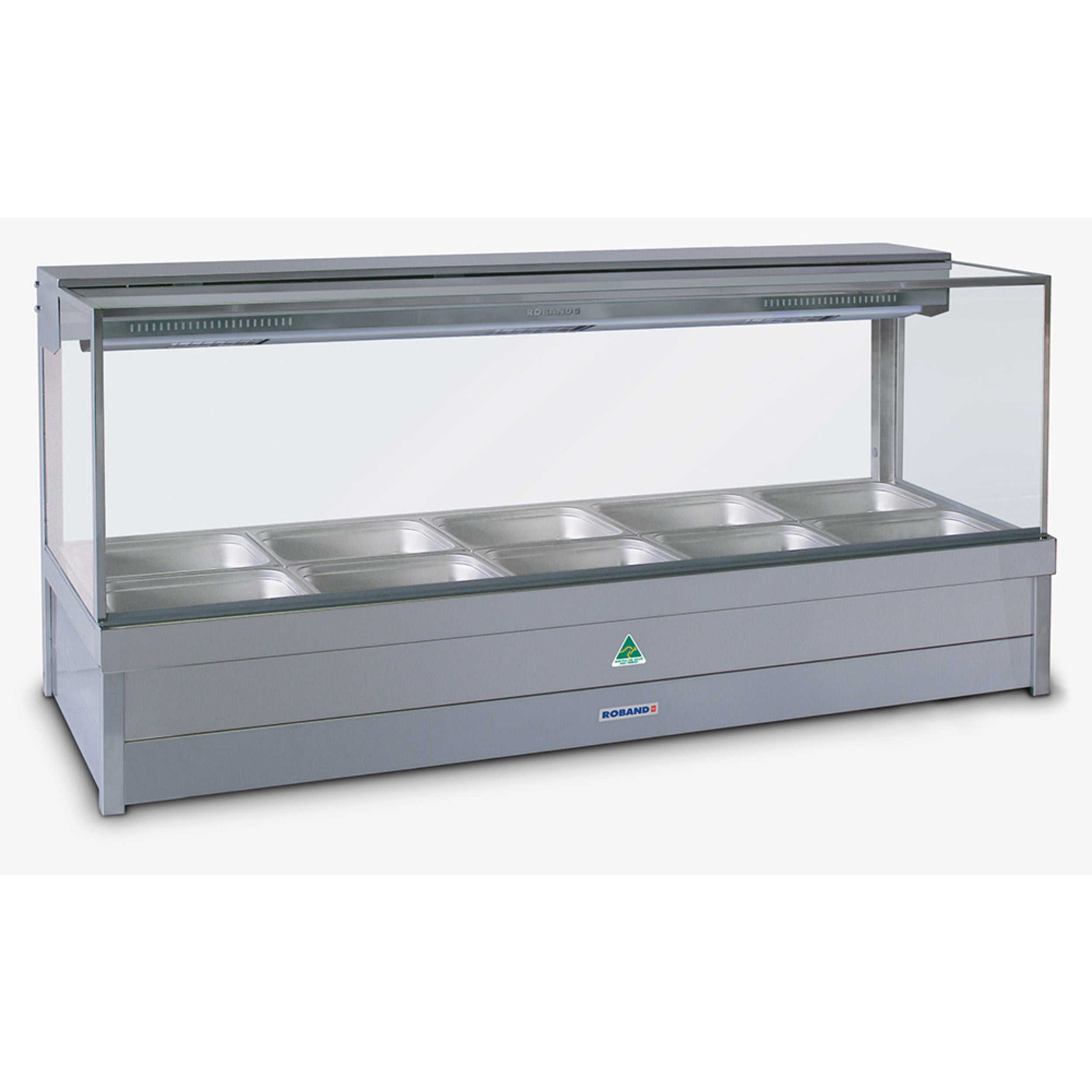 Roband Commercial Square Glass Hot Foodbar S25