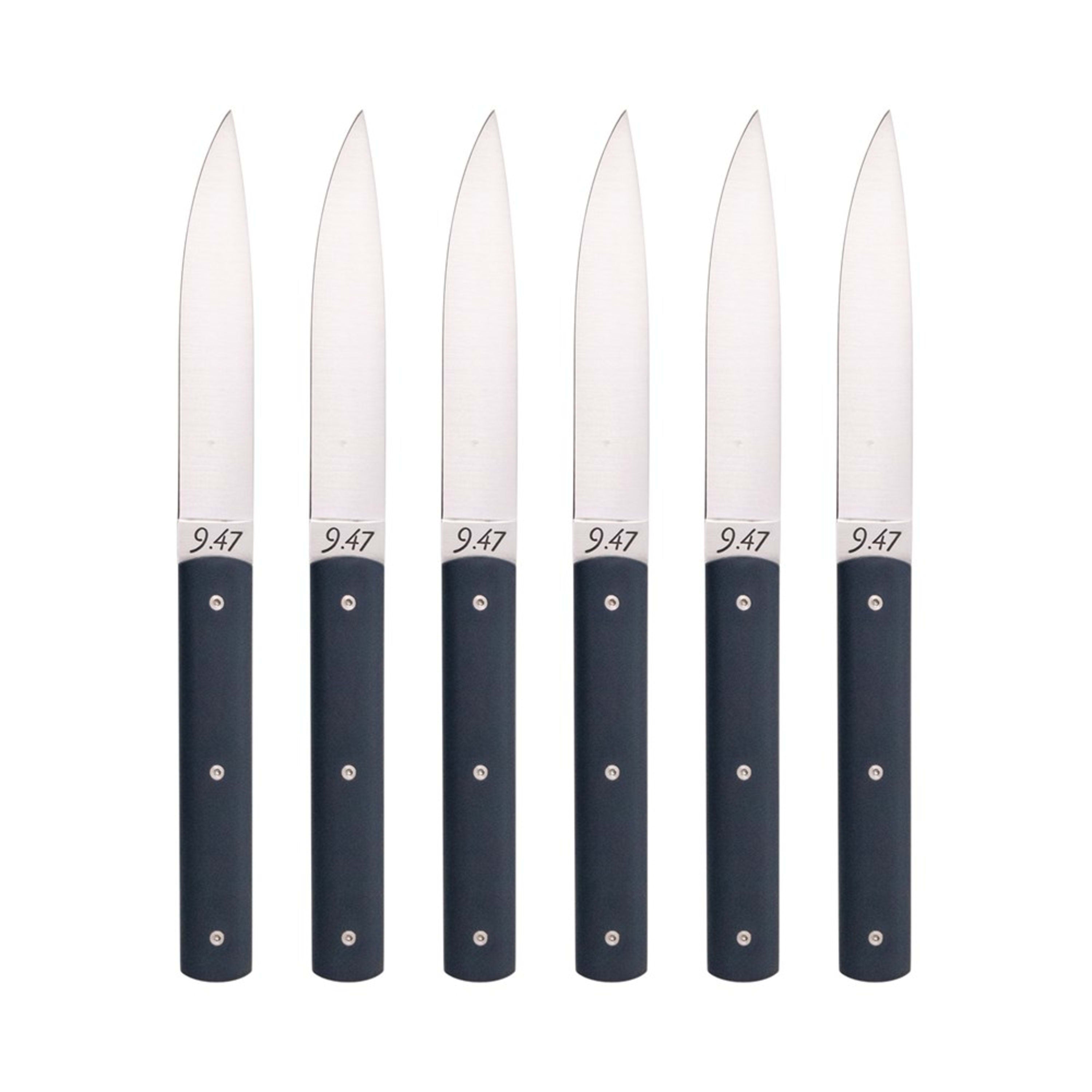 Perceval 9.47 6 Piece Steak Knife Set - Anthracite Grey in Gift Box