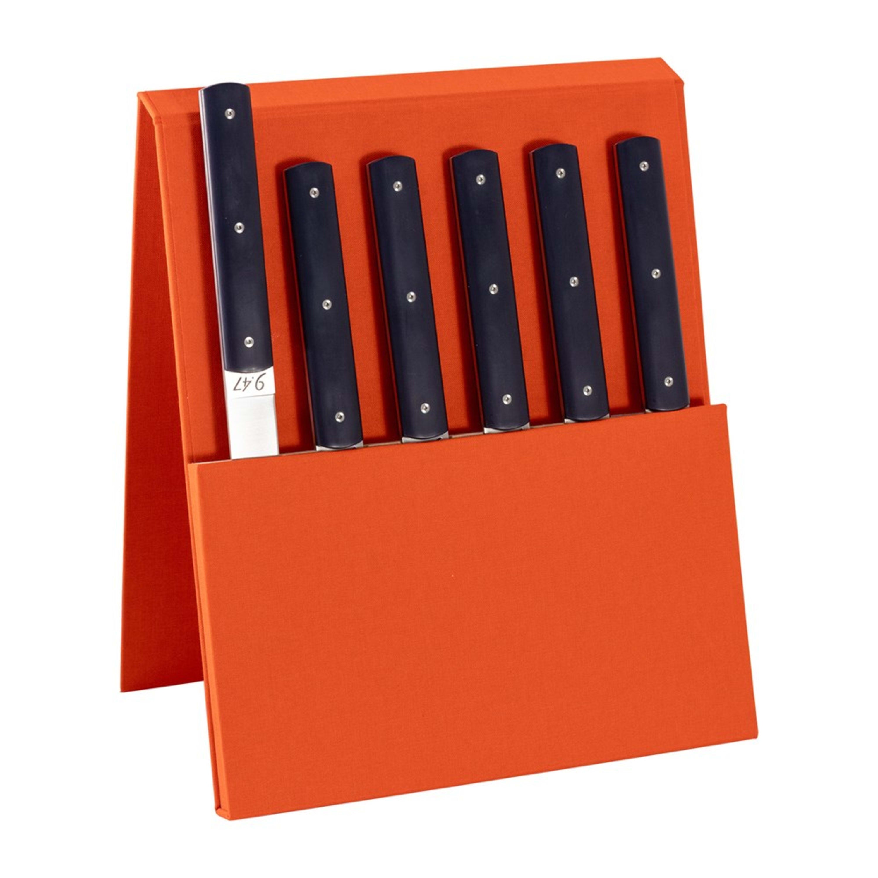 Perceval 9.47 6 Piece Steak Knife Set - Night Blue in Gift Box