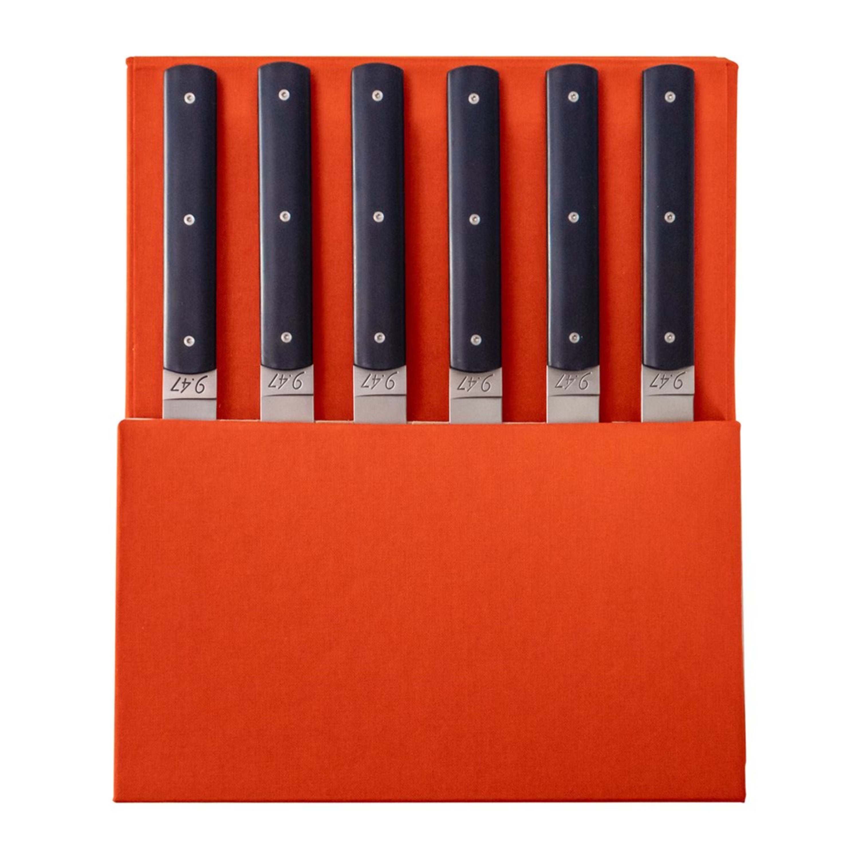 Perceval 9.47 6 Piece Steak Knife Set - Night Blue in Gift Box