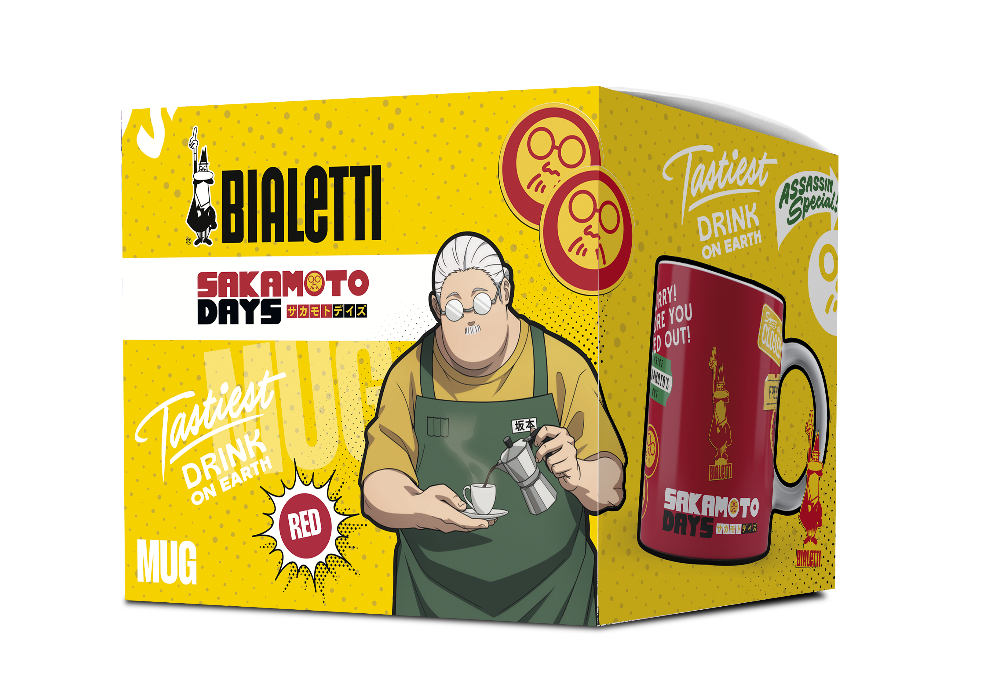 Bialetti Sakamoto Days Mug – Red (Porcelain 350 ml)