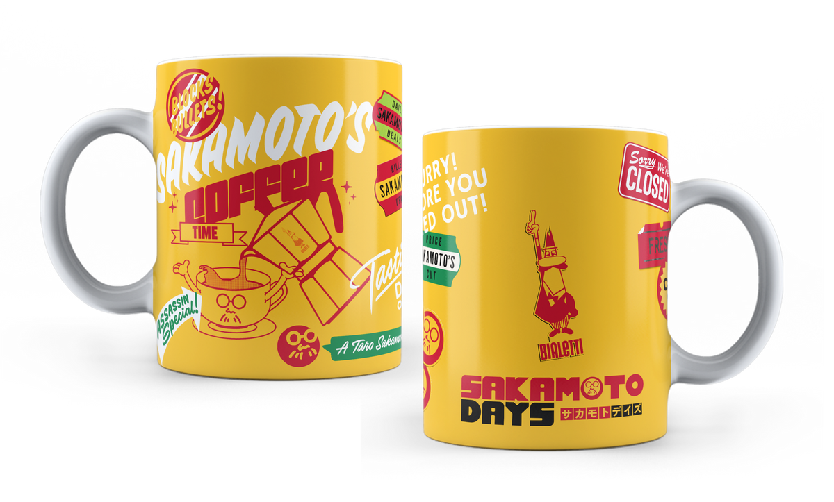 Bialetti Sakamoto Days Mug – Yellow (Porcelain 350 ml)