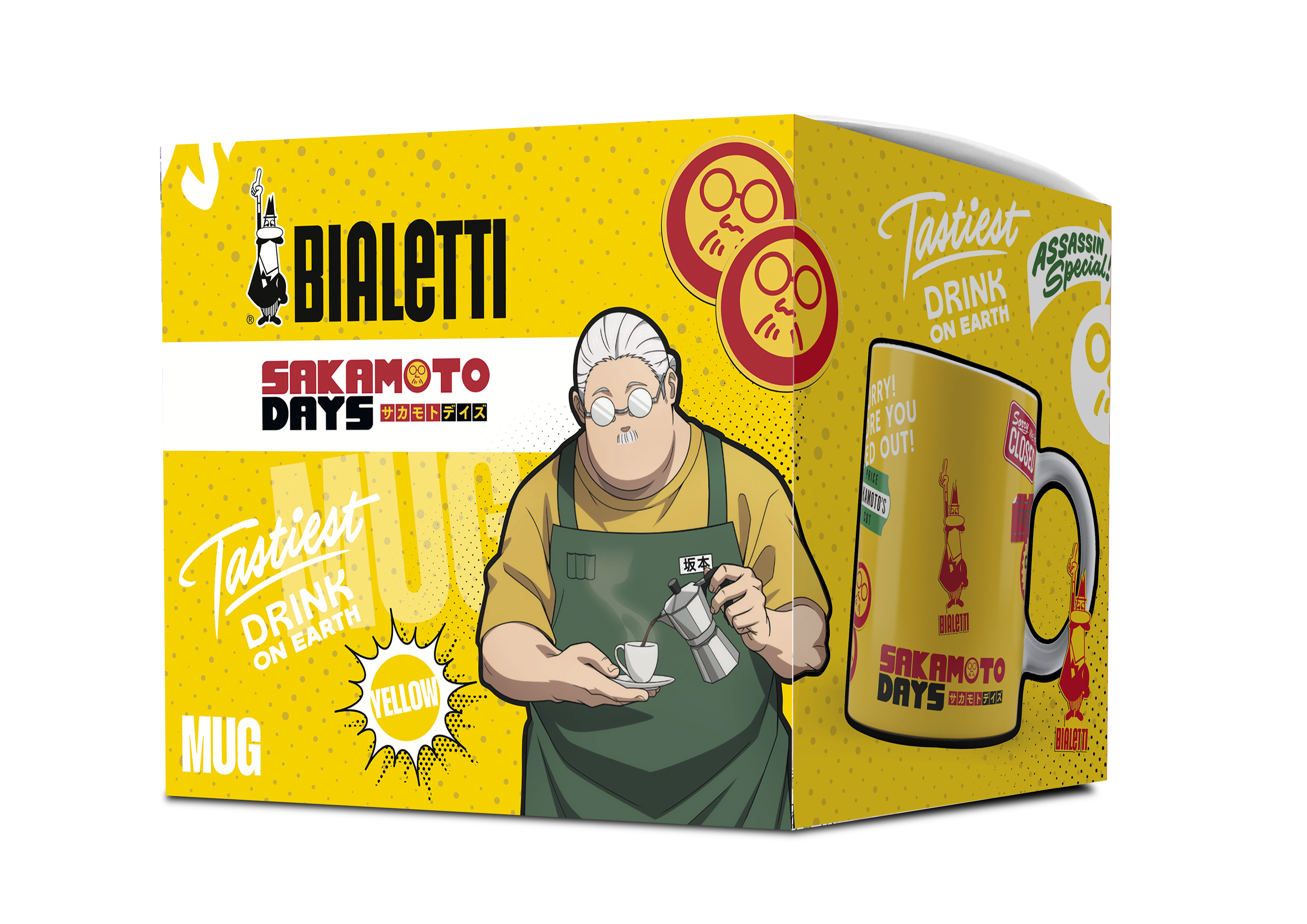 Bialetti Sakamoto Days Mug – Yellow (Porcelain 350 ml)