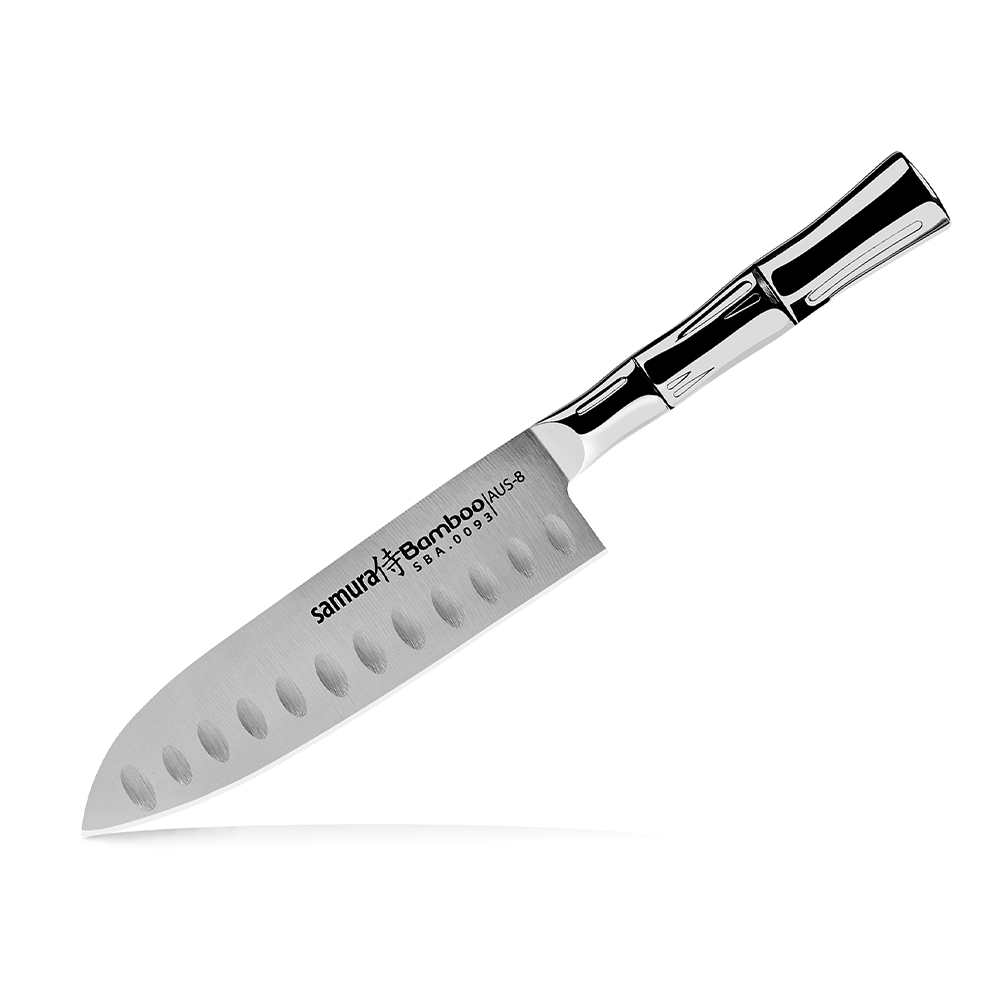 Samura BAMBOO Small Santoku Knife Hollow Ground 5.5"/140 mm
